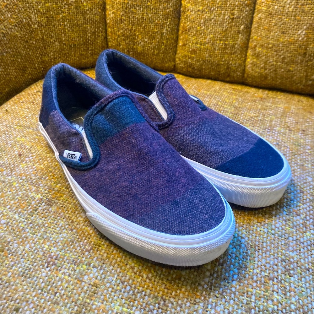 VANS woven slip-ons, size 6.5